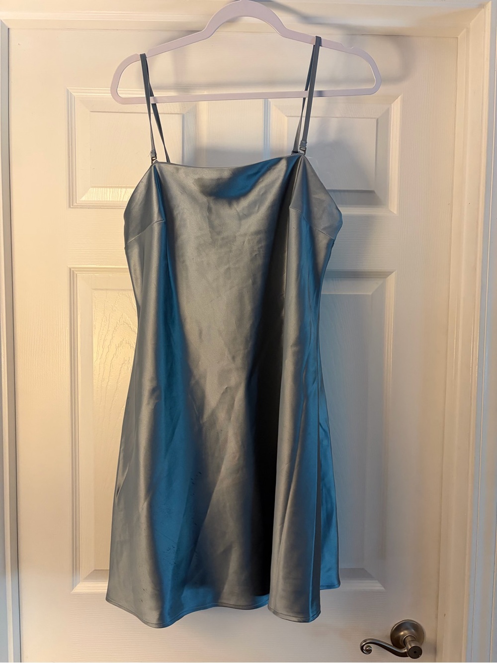 wild fable Satin-Like Slip Dress in Slate Blue